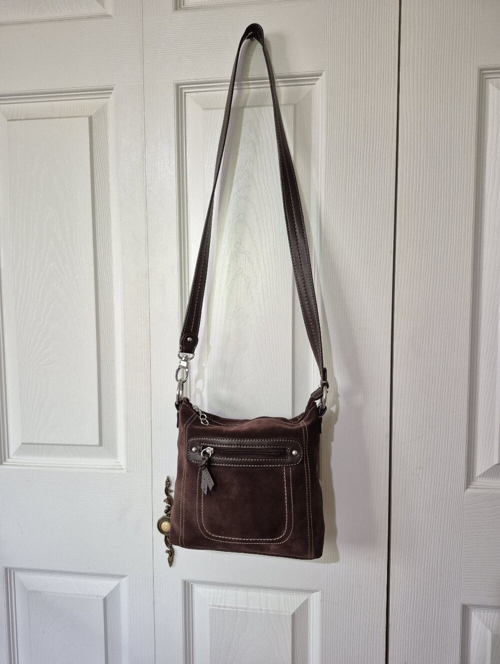 A.n.a brown leather suede crossbody bag - Picture 9 of 11